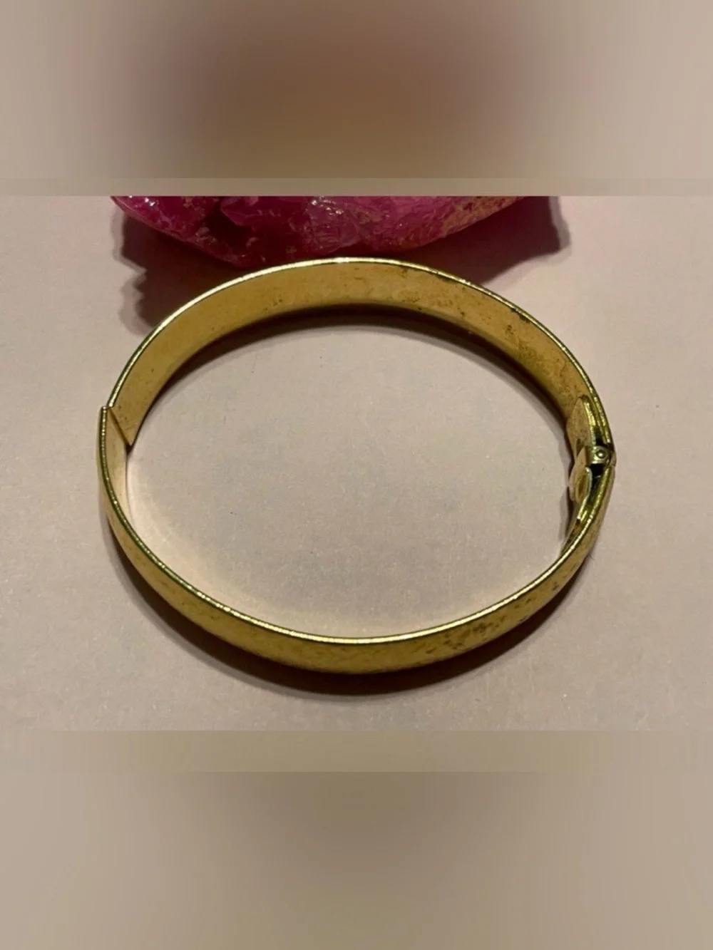 Vintage Gold Tone Clamper Bracelet #9248